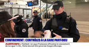 Confinement: des contrôles à la gare Lyon Part-Dieu