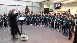 Wyatt Elementary students stopped by and serenaded the administration building with joyous holiday tunes! | Plano Independent School District