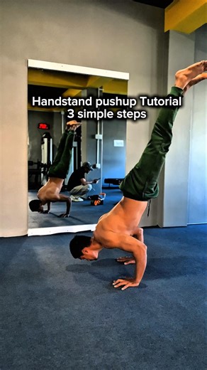 Easy handstand pushups tutorial step by step