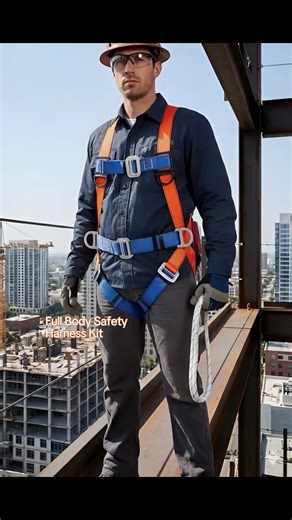 Sorano Safety Harness Fall Protection, Full Body Roofing Harness with Shock Absorbing Lanyard, Fall Protection Harness Kit, Construction Harness for Men #carsafety #safetyessentials #safetyshoessneaker #liftingstraps #leatherratchetbelt #slingbags #beltbuckles #antitheftoutdoorbag #childrensafety #safetyhelmet