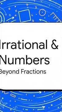 The Expanding Universe of Numbers.. Different types of numbers