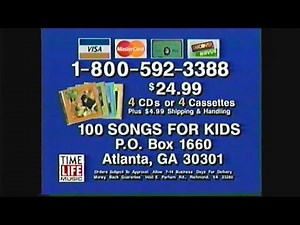 Time Life's 100 Songs for Kids ad from 2002