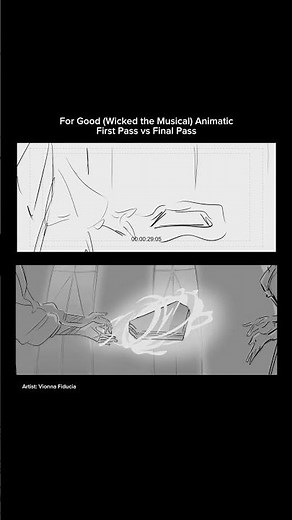 Behind the scene of For Good (Wicked the Musical) Animatic 💕💚#wicked #forgood #storyboard