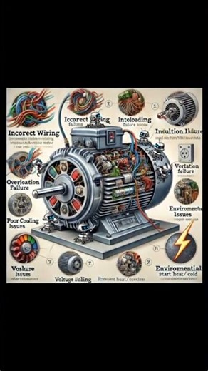 Motor Identifying the Root Cause of Winding&Bearing Issues​#ElectricMotor​#MotorFailure​ #foryou