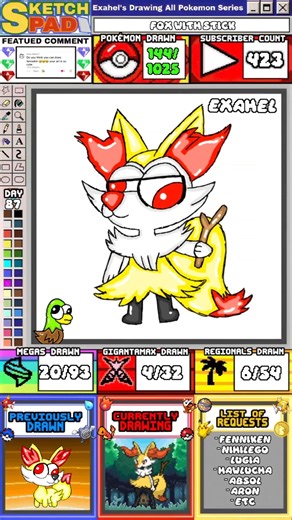 Drawing Braixen 🦊 | Drawing All Pokemon Series (DAY 87)