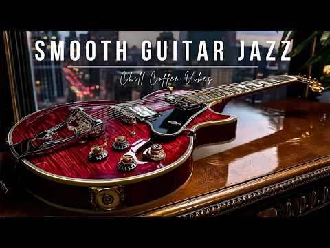 Smooth Guitar Jazz - Relaxing Night City Music for Study, Work & Focus | Chill Coffee Vibes