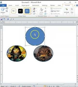 how to insert picture in a circle in ms word |