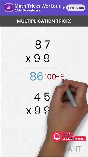 Vedic Math Tricks - Multiplication Tricks - Mental Maths - Easy Math Tricks - Math Hacks #mathtricks