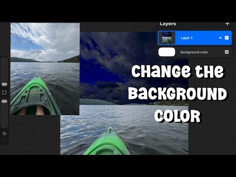 Change the background color of a photo in #Procreate using the freehand selection tool #education