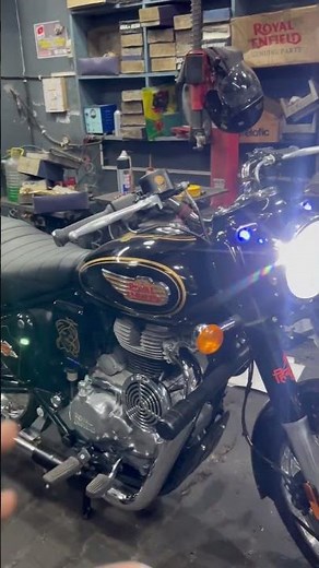 Roots horn install how 🤩 in new bullet ✅🙏❤️#royalenfield #rupendrabulletworkhop #roots #bullet