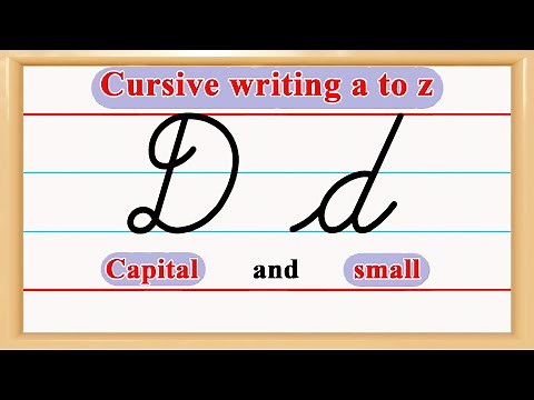 cursive writing a to z capital and small letters