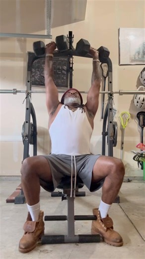 Arnold presses for the win ❤️‍🔥 #motivation