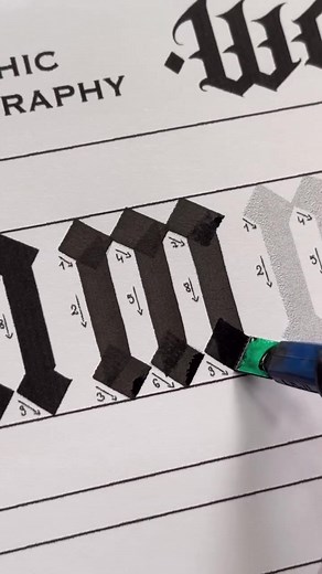 Gothic Calligraphy Worksheets for Beginners