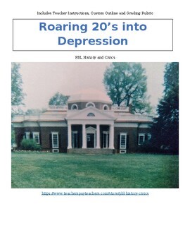 Middle School Roaring 20’s into Depression Project