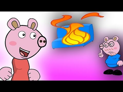 Peppa Burns Daddy Pig's Couch/Grounded