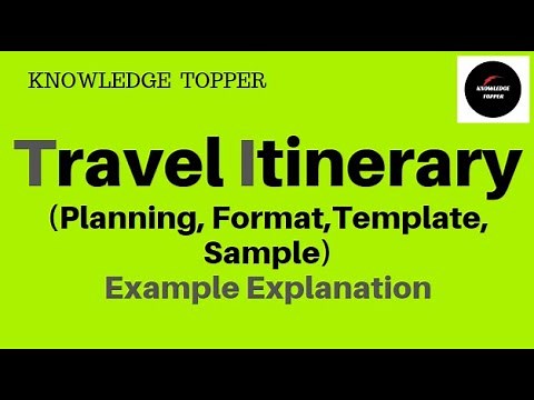 Itinerary | Travel Itinerary | Itinerary Planning | Itinerary Format | Itinerary Example / Template