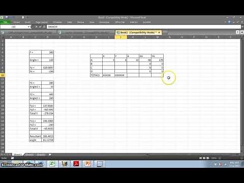 finding the centroid using a spreadsheet
