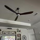 70 Inch Outdoor Ceiling Fan with Light and Remote, High CFM Propeller 3 Solid Wood Blades for Large Room, Modern Rustic Farmhouse, Quiet Reversible DC Motor, for Indoor Bedroom exterior Patio