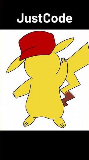 Drawing Pikachu Using Python Turtle 🐱⚡ | JustCode | Coding Art #new #pikachu #coding
