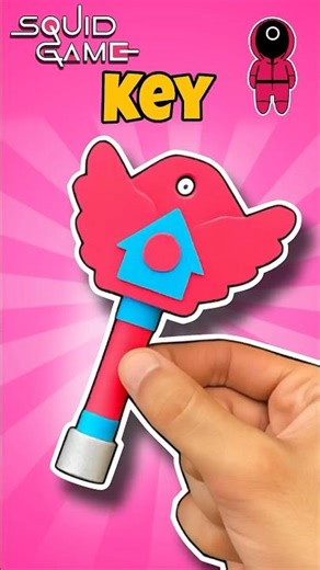 How to Make Key From Squid Game 🗝️🤩 | Paper Craft #shorts #squidgame