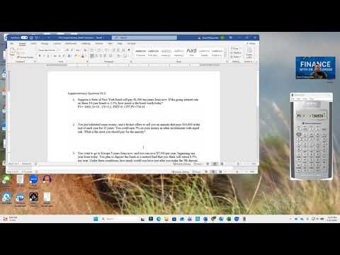 Present Value and Present Value of Annuity calculation using Financial Calculator BAII Plus
