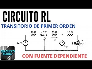 CIRCUITO RL con una FUENTE DEPENDIENTE - Problema 8.22 "Electric Circuits Fundamentals, Franco"