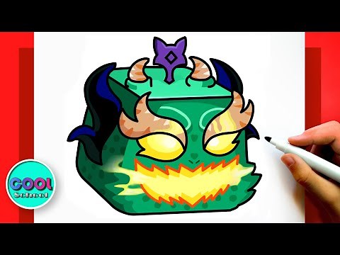 How to Draw DRAGON WEST | Rework | Blox Fruits | Step by step
