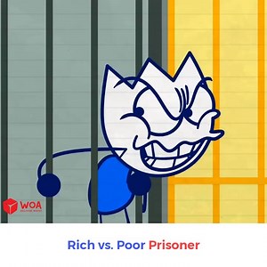 Let's explore the world of Rich vs. Poor prisons! 🌍 #Max_puppy #funnycartoon | WOA Network