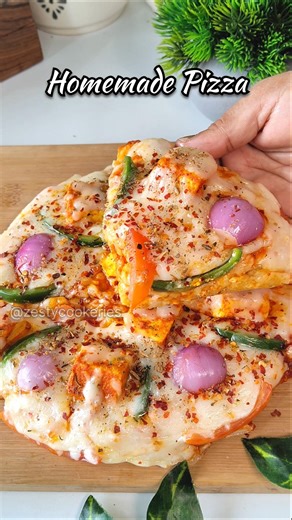 Homemade Pizza Recipe 🍕 #shorts #pizza #viral