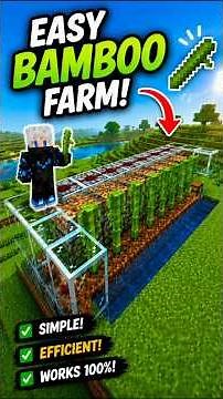 🎋 I Built an Easy Bamboo Farm in Minecraft! 🤯
