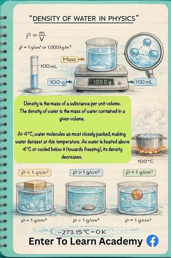 Density of Water in Physics #tik_tok #physics #olevels #chemistry #fypシ