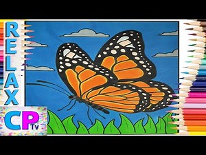 Beautiful Butterfly/Relaxing and Satisfaying Coloring Pages/Drawing of Delicate Butterfly