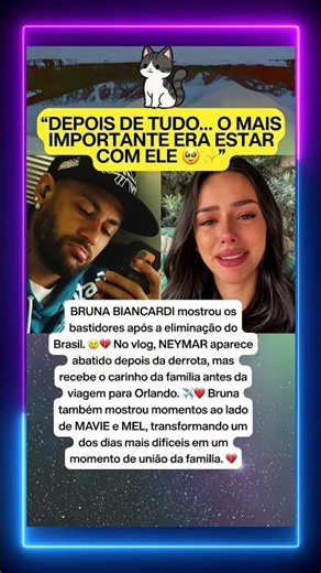 BRUNA BIANCARDI MOSTRA NEYMAR ABATIDO APÓS ELIMINAÇÃO DO BRASIL E DÁ APOIO DA FAMÍLIA