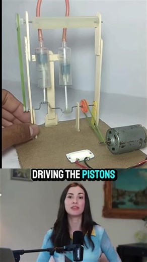 DIY Two-Cylinder Engine Model #diy #schoolproject #science