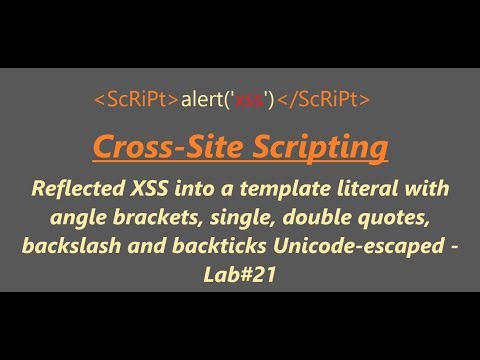 Reflected XSS into a template literal with angle brackets, ', ", \\ and ` Unicode-escaped - Lab#21