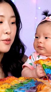 2.4K views · 50 reactions | Tiffany eats rainbow pizza slice by slice… until the final cheesy pull!  #pizzamukbang #asmrsounds #tiffany #ai #mukbangasmr | mukbang asmr | Facebook