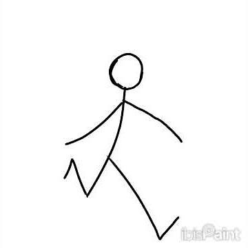 Stickman running animation. Two frames