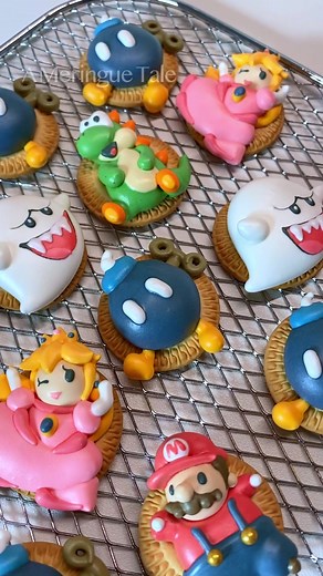 Bob omb!💣 Super Mario Meringue Cookies making #supermario #mario #meringuetale #meringue