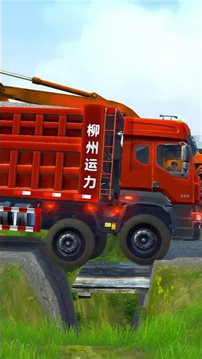 Spintires: Mudrunner.A large car drives through a difficult road. Gameplay /ep560