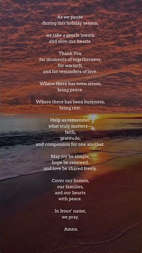 A Holiday Prayer for Peace and Gratitude 🎄