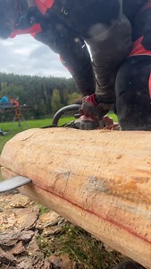 3.2K views · 59 reactions | Halber Riss bleibt stehen, dann passt es #wiemaneinblockhausbaut #wiebautmaneineblockhütte #blockhüttefürgarten #blockbauheld #holz #holzliebe #logcabin #logcabinbuilders Bezahlte Werbung | Blockbauheld | Facebook