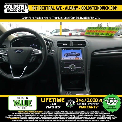2019 Ford Fusion Hybrid Titanium Used Car Stk B26ENV8A VAL