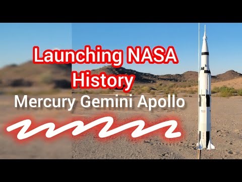 One Small Step Model Rocket Launch: Mercury, Gemini, Apollo. NASA History