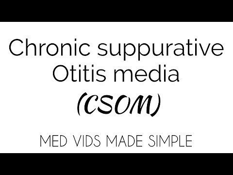 Chronic suppurative otitis media | CSOM | ENT | MEDVIDSMADESIMPLE