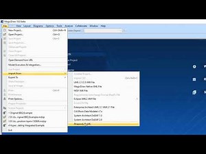 MagicDraw User Interface: File Menu