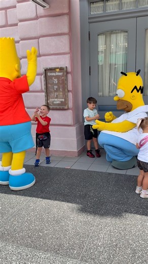 When your kids end up playing rock paper scissors against Homer and Bart Simpson!