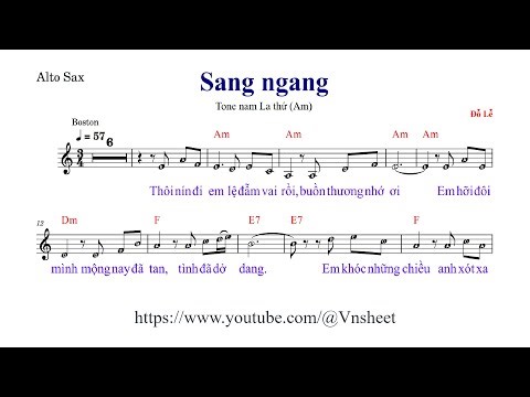 sheet Sang ngang Tone nam