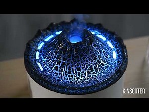 3D Fire Volcanic Aroma Diffuser Portable Flame Volcano Humidifier With Remote Control