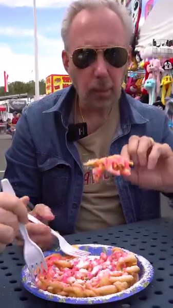 1.4K views · 13 reactions |  The Florida State Fair is infamous for its weird takes on food, like pulled pork on a funnel cake or ice cream on a burger. That made us wonder: Who is actually enthusiastic about all these wacky dishes? We spent an afternoon eating around the fair with a “foodie thrill-seeker.” Here’s what happened: https://trib.al/XIdI1OZ | Tampa Bay Times | Facebook