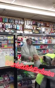 Woman tries to fight store clerk and gets his in the face with cup of ice busted her shit 😂😂 | WorldwideExclusive